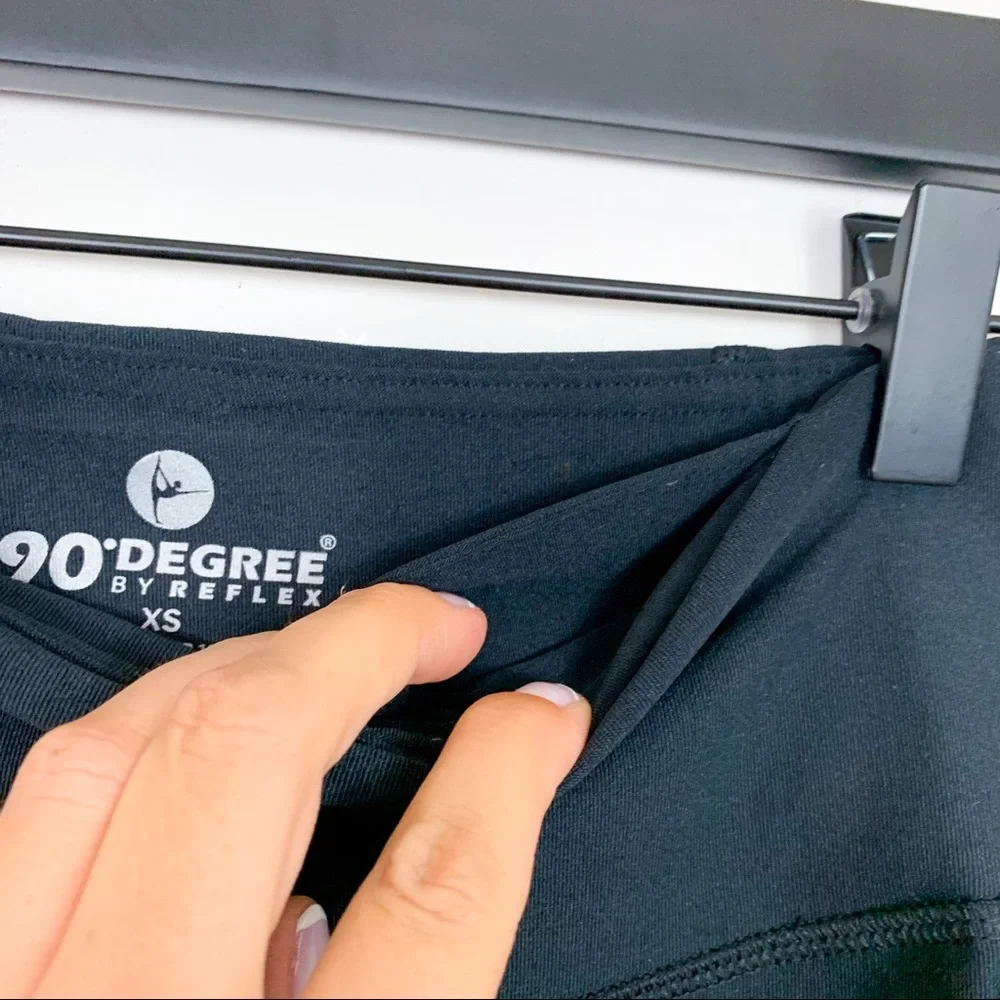 90 Degrees by Reflex Mesh Detail Yoga Leggings - Picture 7 of 8